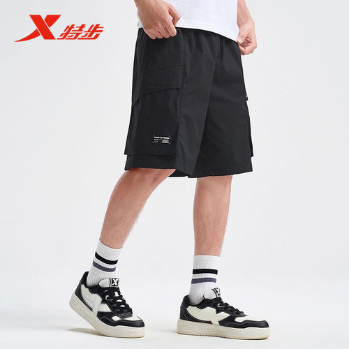 特步休闲五分裤男25夏季新款