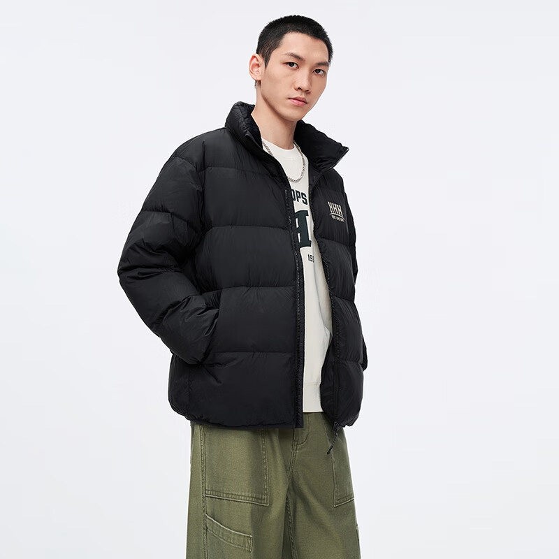 反季清仓特步立领羽绒服男面包服冬季加厚保暖远红外975429190173