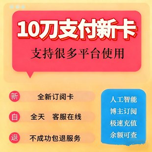 虚拟美国支付卡亚马逊香港欧洲信用卡虚拟卡验证绑定消费画师订阅
