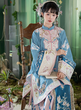 桔屿原创清汉女【冷香玉】对襟刺绣复原感清代服饰马面裙春夏秋季
