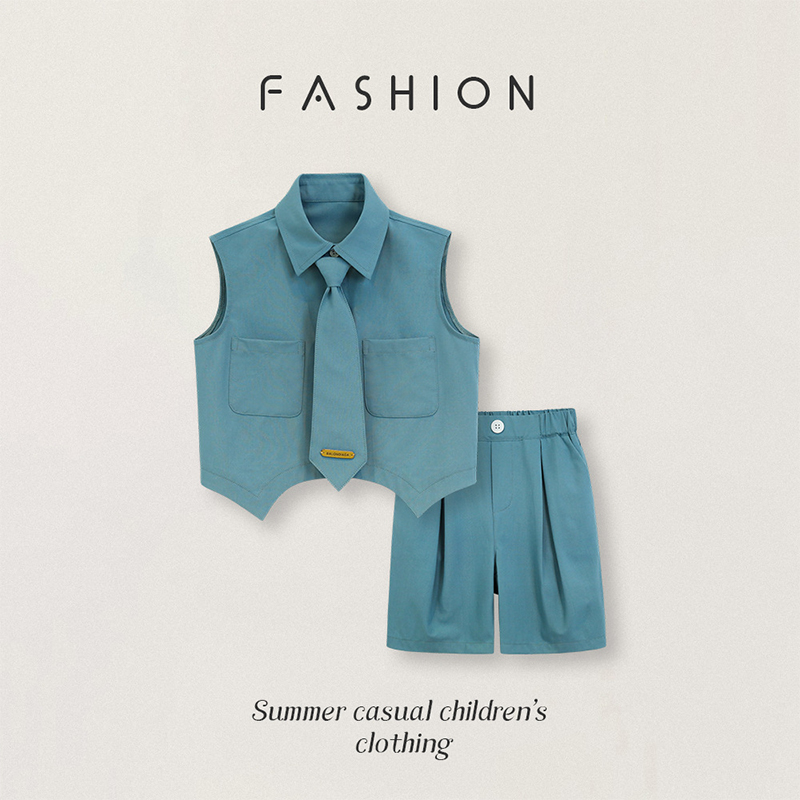 英伦2件夏季套装领带演出服礼服