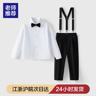 儿童团体朗诵幼儿园演出服小学生合唱团白色衬衫百褶裙表演服套装