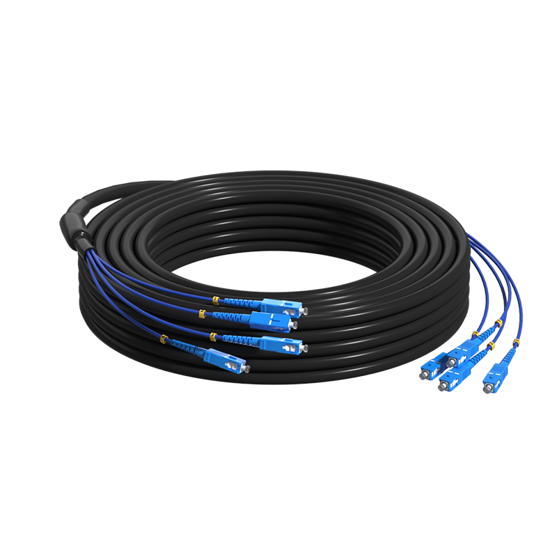 倾威 新品上市  室外成品光缆GYXTW-2芯4芯6芯8芯12芯单模室外架空光缆SC/FC/LC/ST光缆接头成品光缆