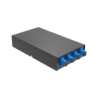 倾威 4芯光纤终端盒4口SC/FC/ST/LC光缆终端盒满配SC方头FC圆头尾纤法兰熔接盒光钎盒8芯12口光缆分纤盒