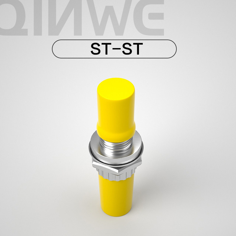 倾威 st-st光纤法兰耦合器适配器st转st卡扣圆头电信级光纤法兰盘连接