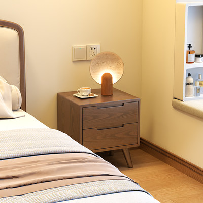 全实木床头柜简约现代卧室储物柜北欧家用小型床边置物简易收纳柜