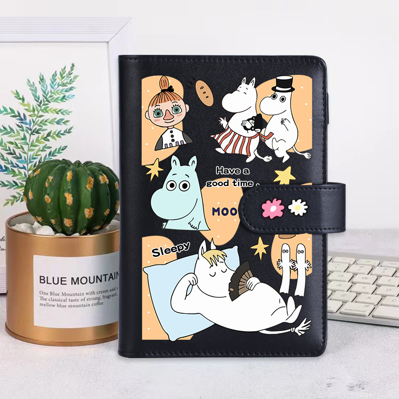 姆明同款手账本子男女儿童学生Moomin笔记本可拆卸本活页式日记本