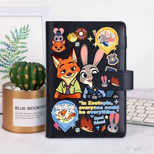 疯狂动物城同款手账本狐尼克朱迪卡通笔记本账本学生儿童日记本子