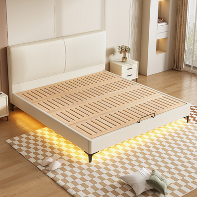 【100%纯实木】小户型榉木静音床