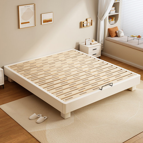 【纯实木打造】无床头排骨架床