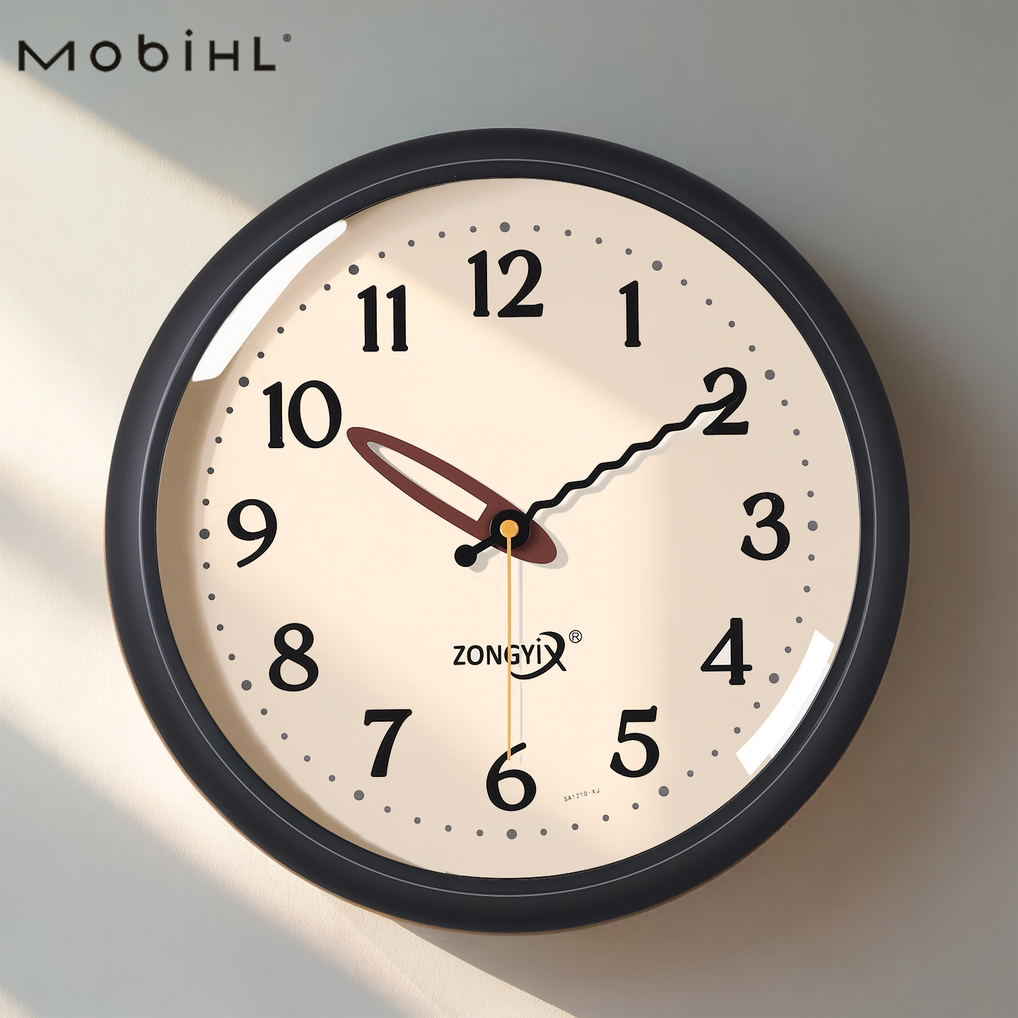 免打孔！不伤墙！简约静音挂钟！