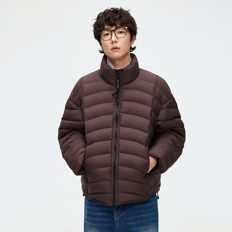 90白鸭绒立领防寒立体羽绒服