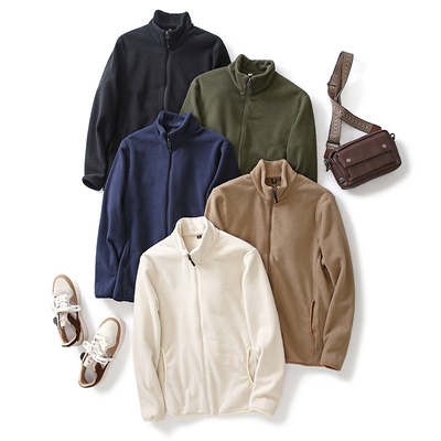 春秋冬宽松百搭抓绒保暖夹克