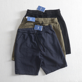 清凉沙滩裤 竹节棉短裤 宽松男士 日系简约夏季 款 休闲运动五分裤 中裤