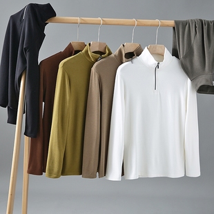 套头上衣秋款 牛货23新款 含蚕丝蛋白立领半拉链卫衣男德绒外套长袖