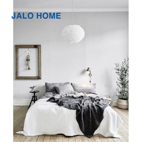 伽罗生活 JALO 羽毛灯北欧现代简约温馨卧P室吊灯创意真实羽毛灯