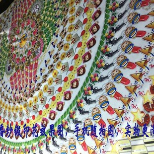 厚锻 婚纱锻 395锻 新娘锻面 绸缎 大肠发圈 数码印花 .布料 面料