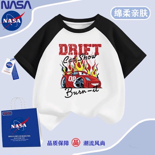 WASSUP汽车总动员闪电麦昆衣服纯棉男女童短袖t恤童装半袖上衣夏