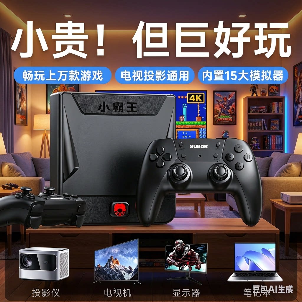 小霸王经典街机游戏盒连电视多人