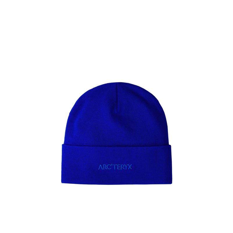 Arcteryx始祖鸟女士帽子保暖防风蓝色聚酯冬季户外针织帽