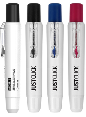 MORRIS模丽思按压式无笔帽细头白板笔水性笔JUSTCLICK易擦无气味按动伸缩型白板书写笔1-2mm