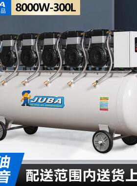 飓霸空压机1600X5无油静音压缩机打气泵8KW打气喷漆牙科气泵科研