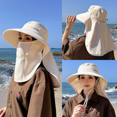 BC夏季户外遮阳帽子女大檐显脸小
