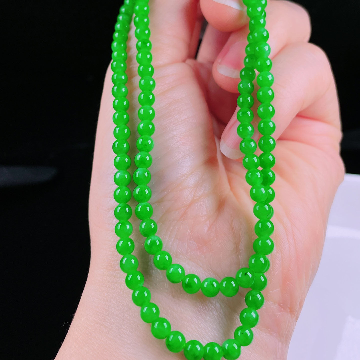 翠秦之皇冰辣绿圆珠珠链 玉石老坑种天然翡翠A货高档礼物收藏正品,珠宝/钻石/翡翠,颈饰,淘宝优惠券,粉丝福利购,淘宝优惠卷