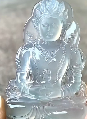 翠秦之皇高冰度母吊坠 玉石老坑种天然翡翠A货礼物收藏正品