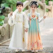 男童帅气国学服装 中国风古装 超仙 2025新款 儿童汉服女童小少爷唐装