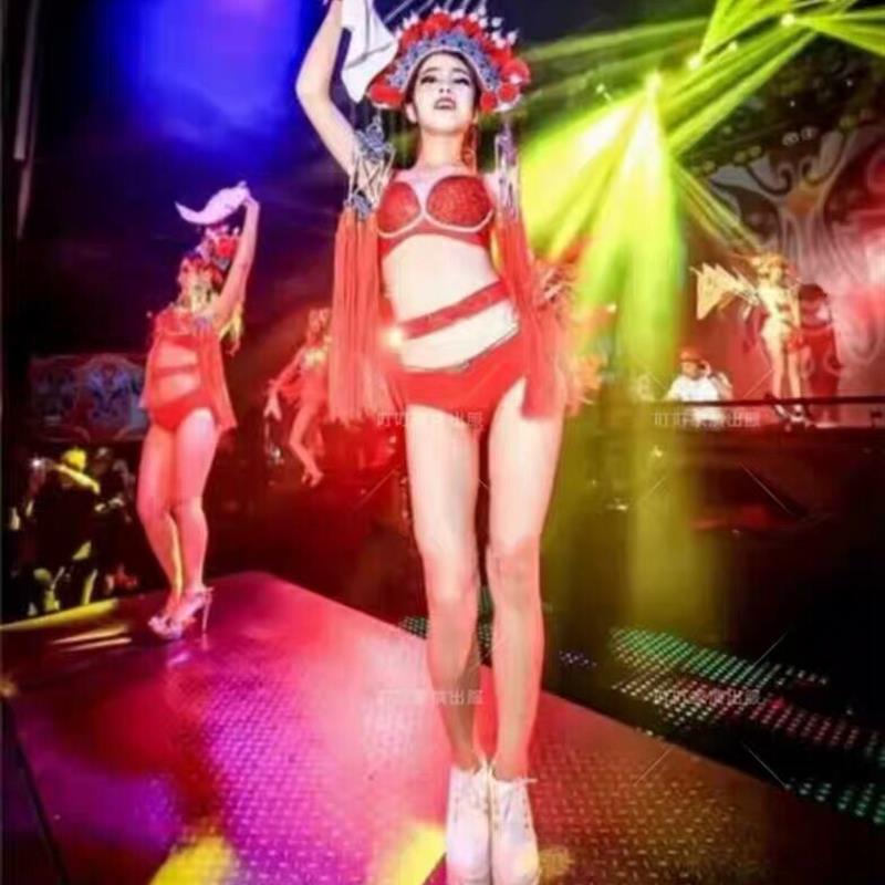 韩式酒吧夜店节日中国秀京剧宫廷大型DS歌手舞队国潮GOGO演出服风