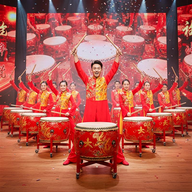 韩式演出打鼓服装打大鼓腰鼓锣鼓开场舞舞龙表演喜庆舞蹈男女成人
