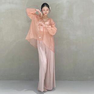 古典舞蹈服飘逸身韵罩衫纱衣练功服中国舞现代舞宽松训练服套装女