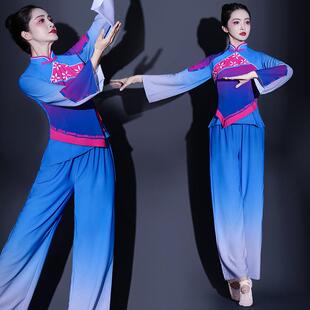 秧歌服女2025年新款苏区母亲舞蹈服装革命花布斜襟抗战题材演出服