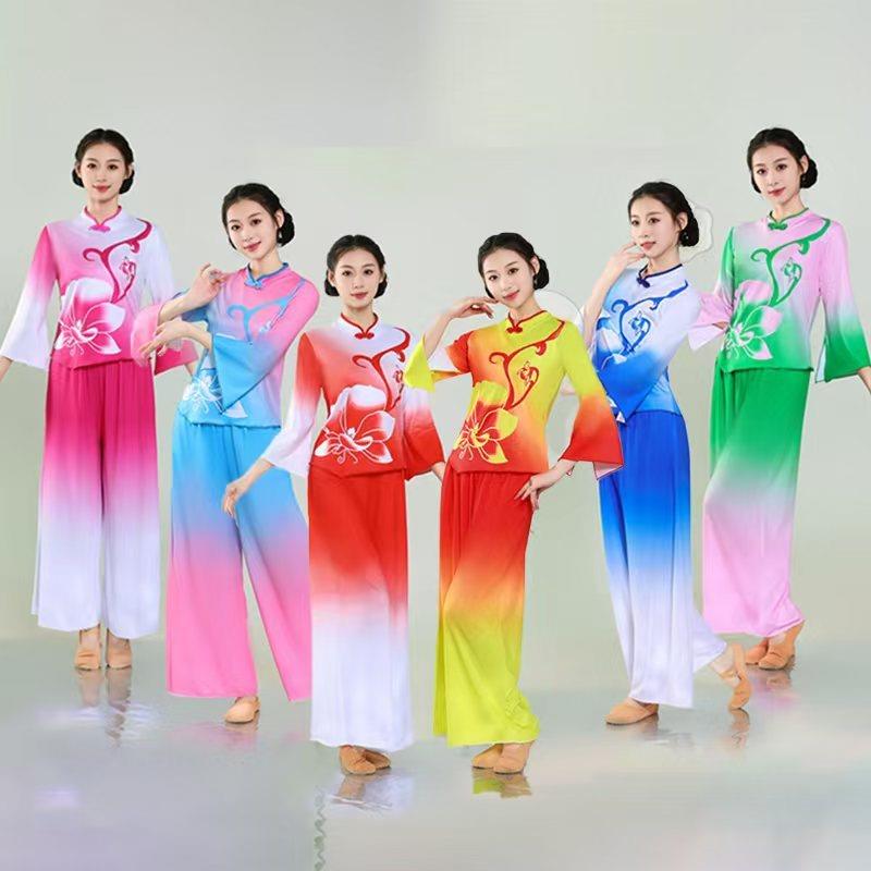 韩式秧歌广场民族中国风中老年服女舞扇子腰鼓演出服新款古典套装
