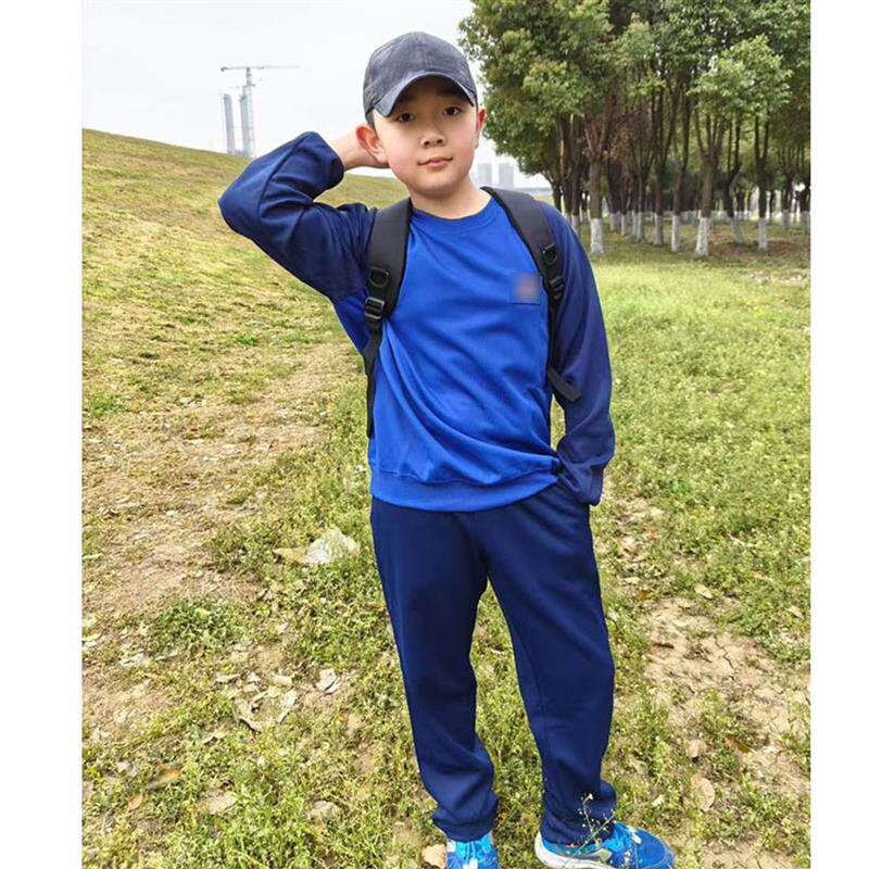 儿童消防员小孩体能训练服服装消防员T恤小朋友消防圆领衫卫衣