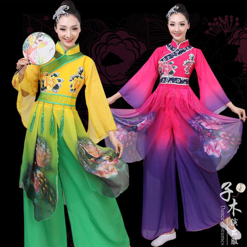韩式套装舞蹈演出服女服装伞舞扇子舞胶州秧歌飘逸服中国舞大人古
