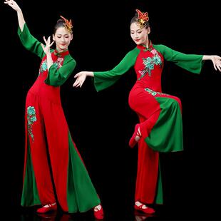 胶州秧歌服新款套装腰鼓舞服装女中老年喜庆中国风东北大秧歌刺绣