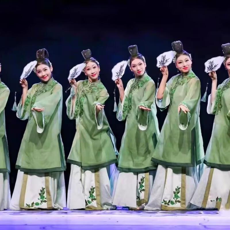 韩式清风徐来演出服服刺绣古典舞飘逸舞蹈儿童成人表演艺考练习团