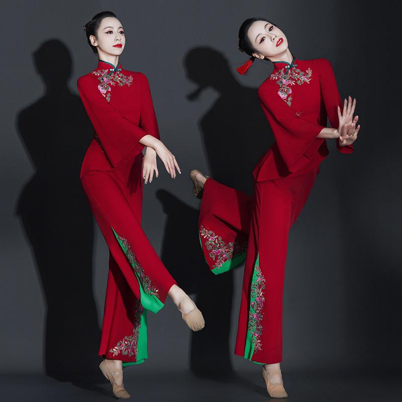 韩式秧歌广场演出服女新款中老年东北打服扇子古典舞蹈服装腰鼓舞