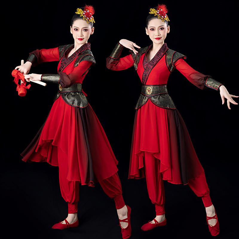 韩式服服演出服舞蹈风中国打鼓水鼓腰鼓服装锣鼓队现代女古装侠客