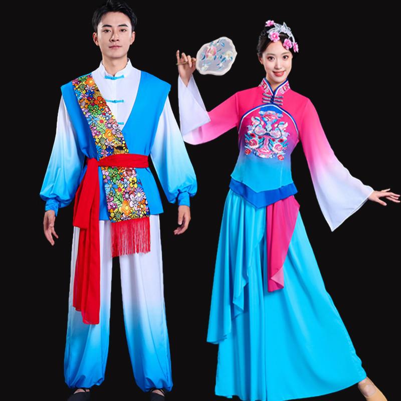 韩式服打鼓演出风女服鼓打鼓鼓舞中国服装中国鼓大鼓男女表演威风