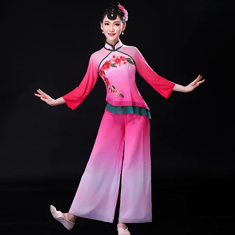 韩式伞舞秧歌舞演出服装腰鼓扇子舞新款古典舞蹈风中国表演飘逸服