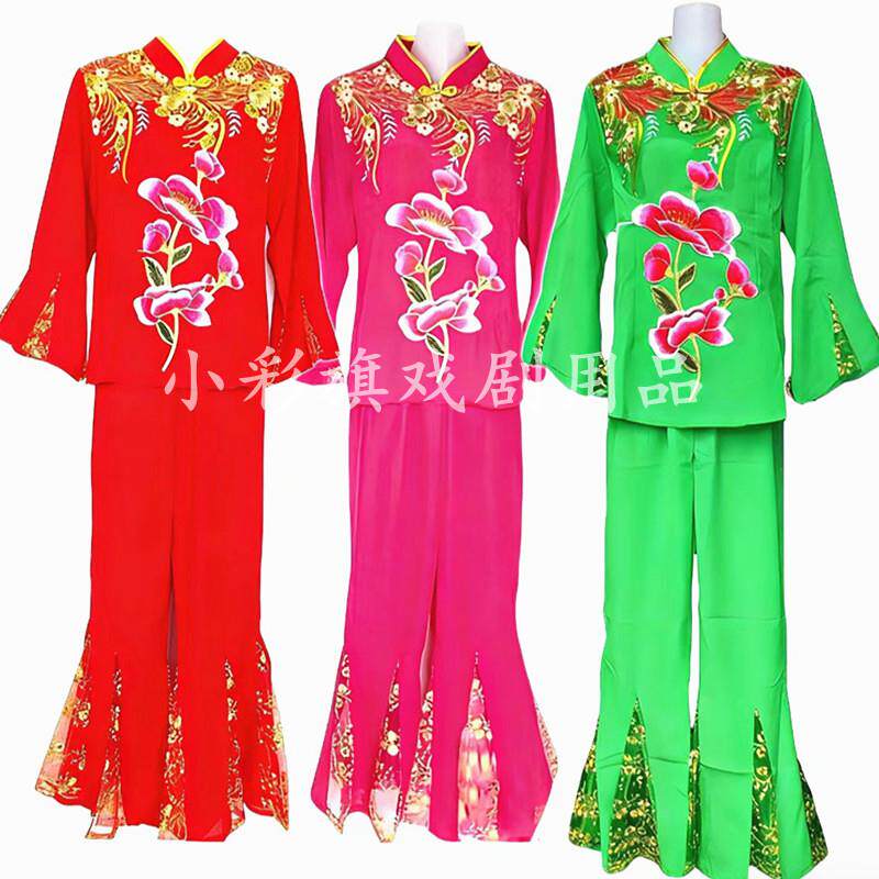 韩式新款秧歌服演出服女舞风广场服套装舞蹈中老年人中国腰鼓队演