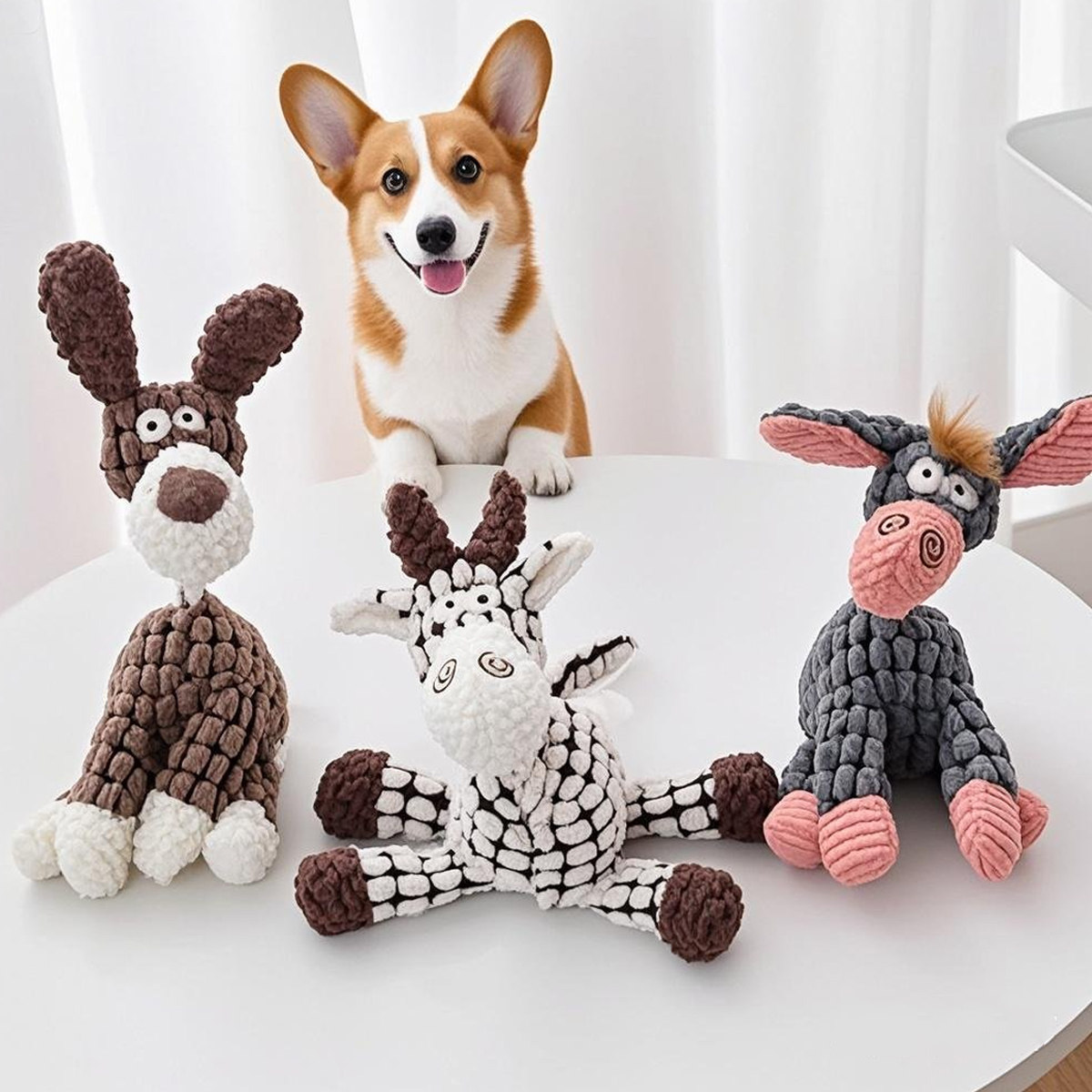 狗狗玩具发声解闷神器耐咬绳结宠物磨牙毛绒小狗泰迪比熊幼犬玩偶