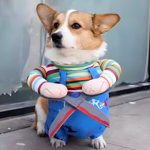 网红抖音同款狗狗搞笑衣服万圣节搞怪剪刀手变身装猫咪衣服恶搞服