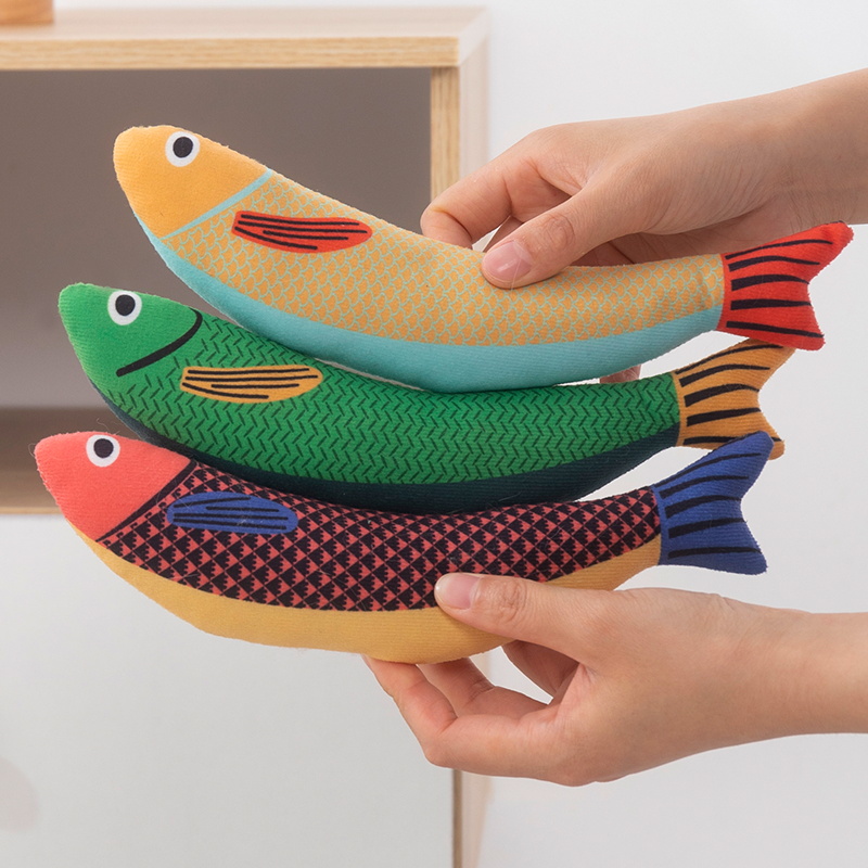 小猫猫玩具自嗨猫薄荷布偶仿真鱼