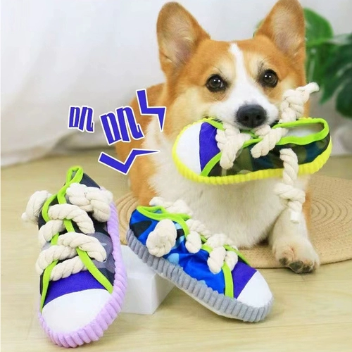 Dog Toys Vocal Slippers Самоизобрасывая скука артефактные узлы шлифования зубов и кусание плюшевые домашние животные потребляют физическую силу