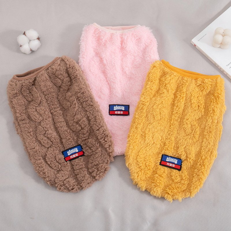 秋冬麻花双面绒背心宠物猫咪衣服英短蓝猫加菲猫保暖马甲狗狗棉衣