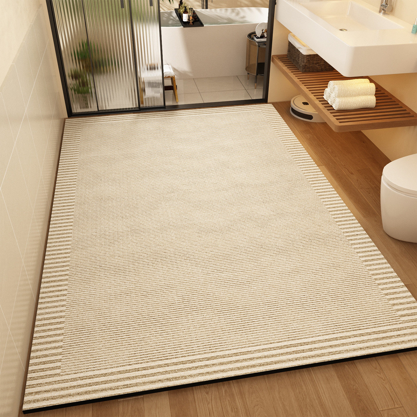 卫生间满铺地垫吸水防滑脚垫大尺寸浴室硅藻泥门口洗手台整铺垫